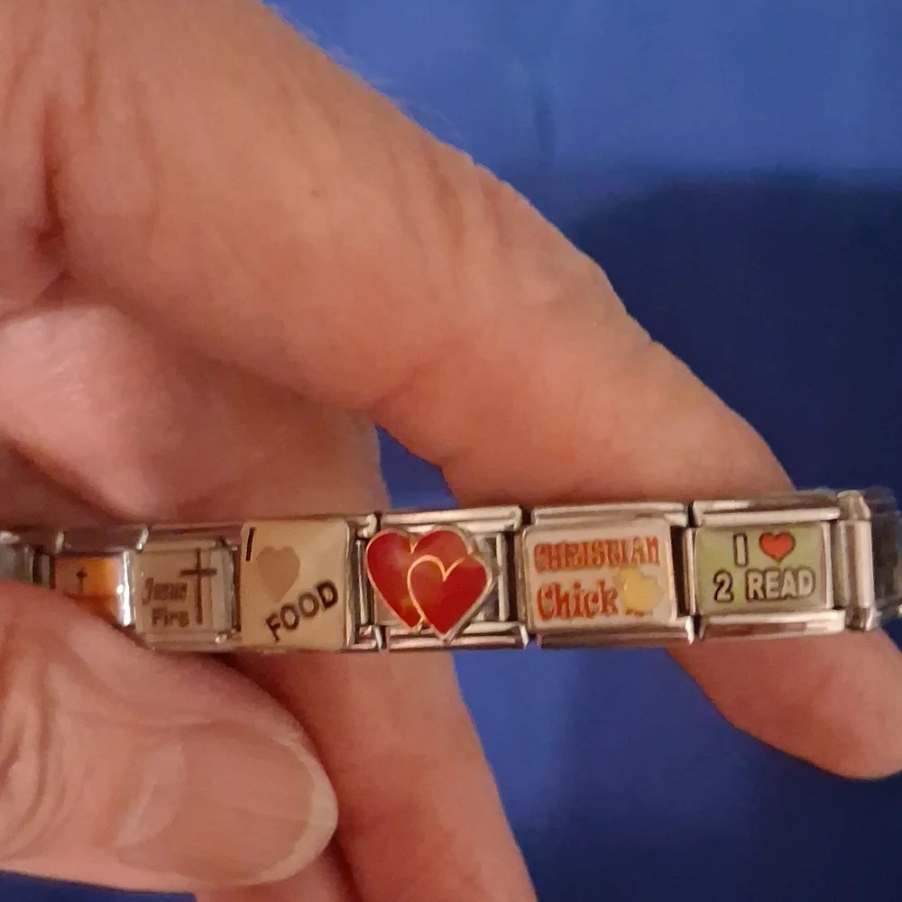 Silver Religious Charm Bracelet